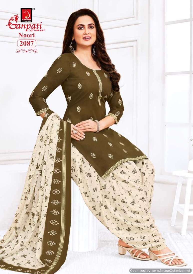 Noori Vol 9 By Ganpati Printed Cotton Dress Material Wholesale Clothing Distributors In India